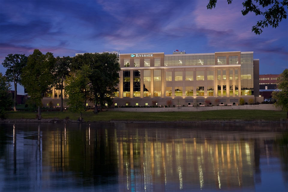 Riverside Healthcare's Kankakee campus along the river
