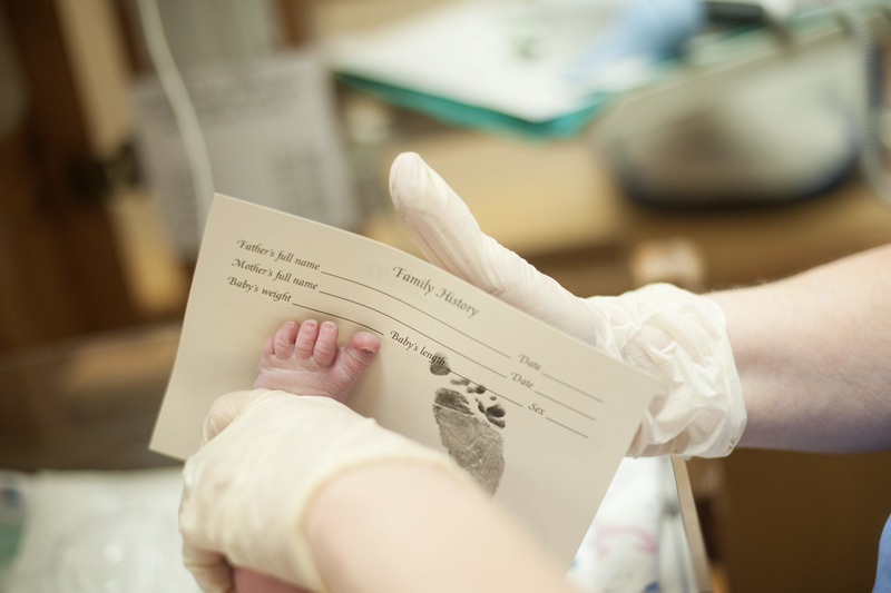 newborn baby footprints