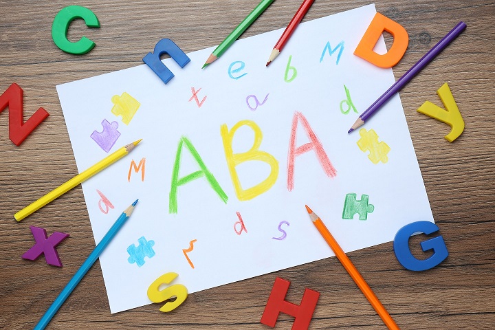 Drawn letters spell out "ABA"