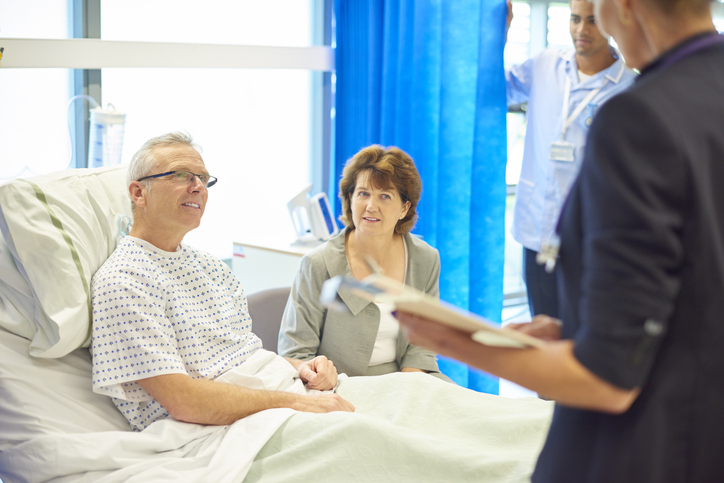 Man recovering from surgery