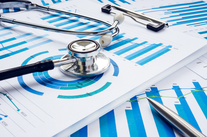 Stethoscope on charts
