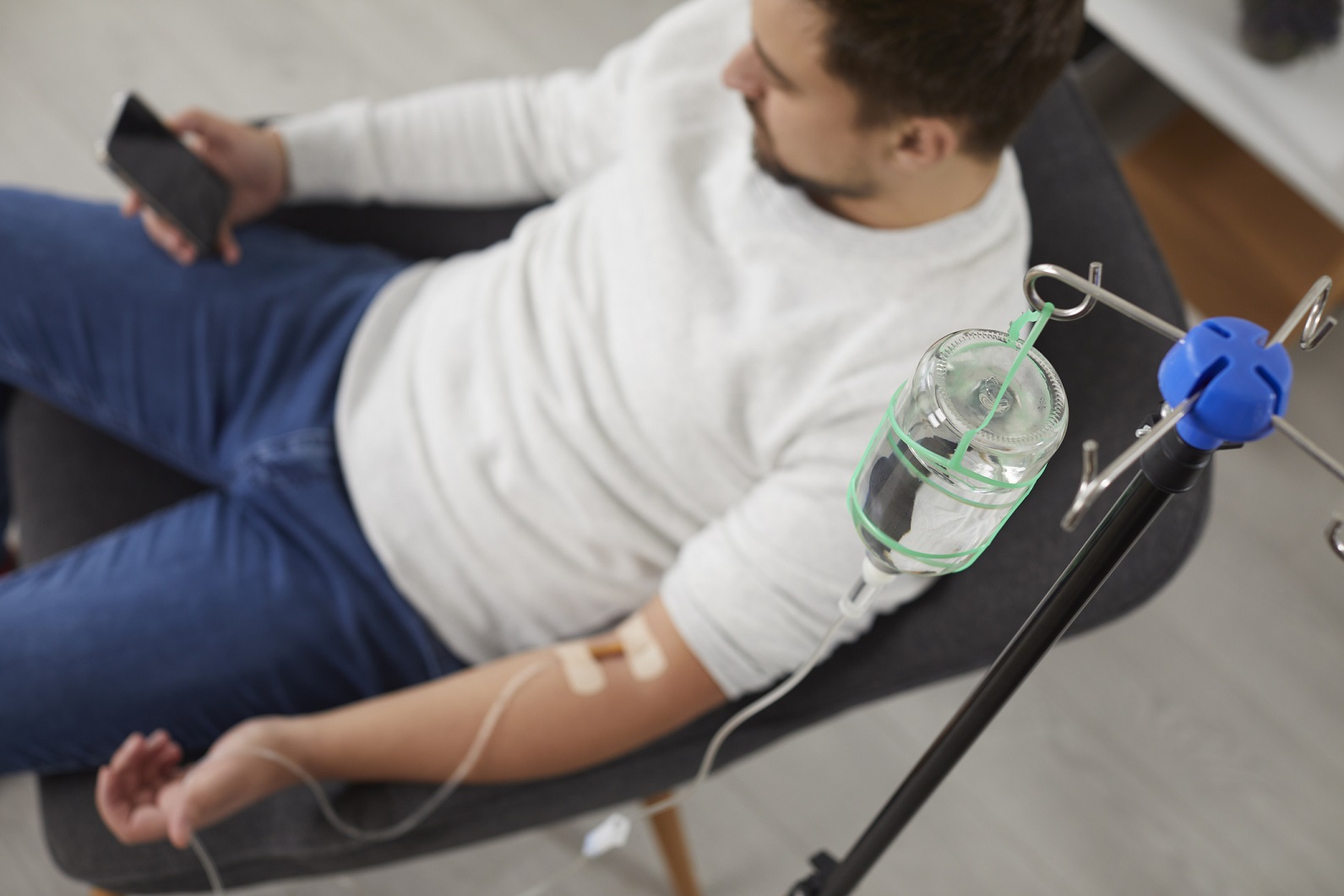 Man receives infusion therapy services