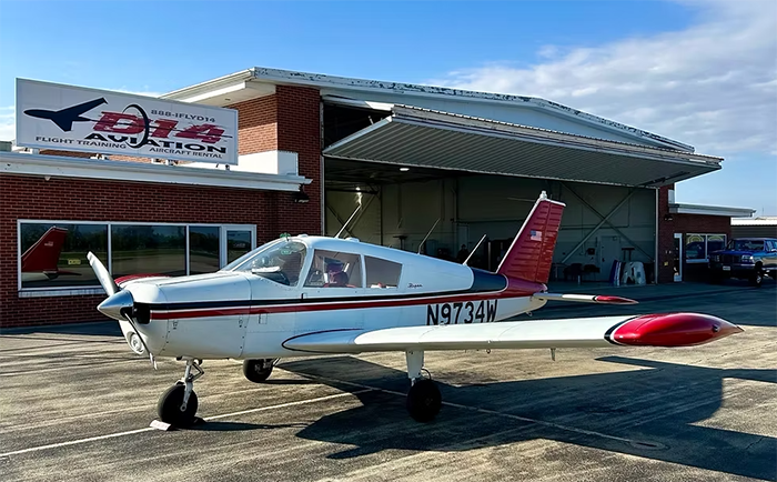 D14 Aviation hangar and airplane
