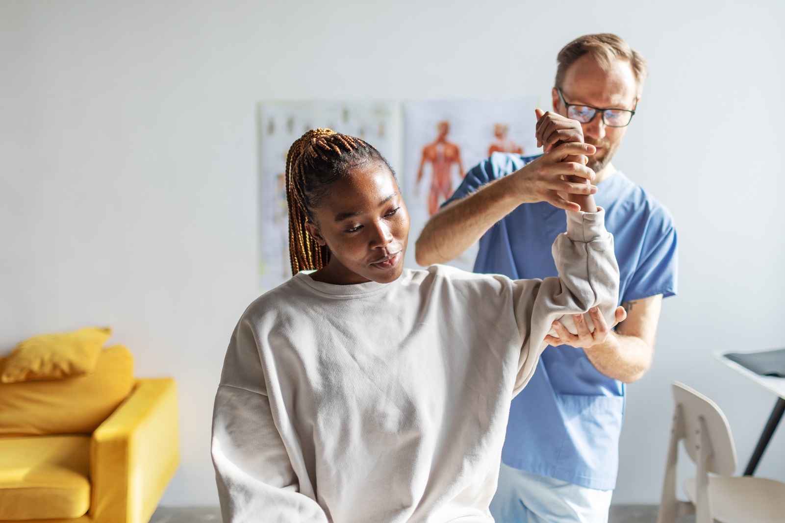 Patient receives screening from healthcare provider