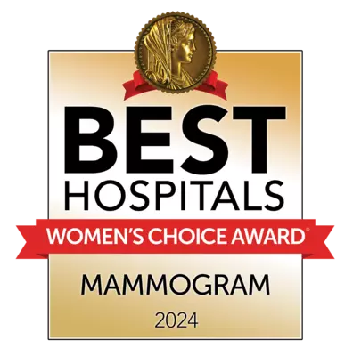 Women’s Choice Award – Best Hospitals for Mammogram Imaging badge