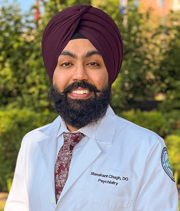 Manshant Chugh, DO, MBA, Riverside Healthcare psychiatry PGY-2 resident
