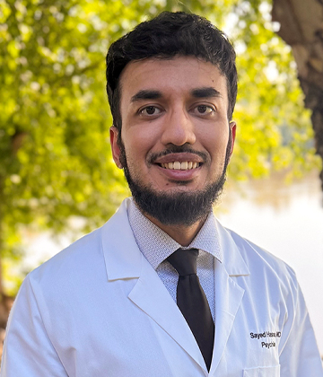 Sayed Hasnain, MD, Riverside Healthcare psychiatry PGY-3 resident