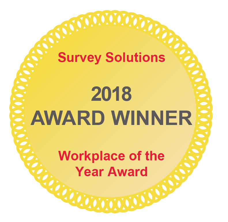 Survey Solution 2018 Award Medal for Workplace of the Year
